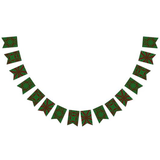 Holiday Pines Garnet Frack Bunting Banner (Alle)