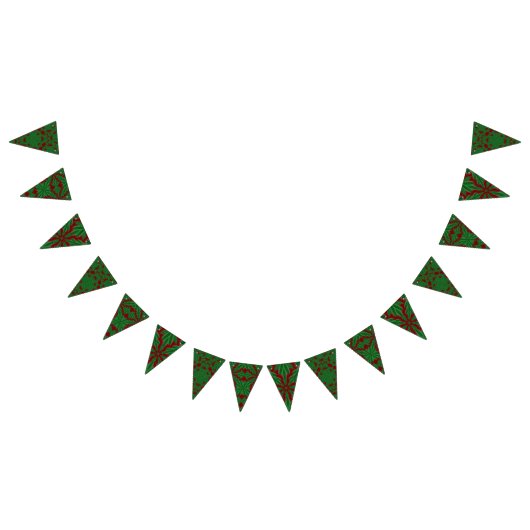 Holiday Pines Garnet Triangle Bunting Banner (Alle)