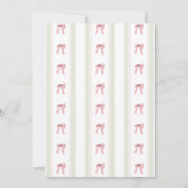 Holiday Pink Bow Baby Dusche Einladung (Rückseite)