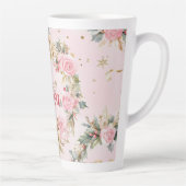 Holiday Pink Frohe Weihnachts Beaux Custom Message Milchtasse (Rechts)