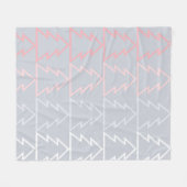 Holiday Pink Gray Weihnachtsbaumen Moderne Fleecedecke (Vorderseite (Horizontal))