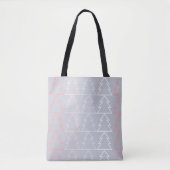 Holiday Pink Gray Weihnachtsbaumen Moderne Tasche (Vorderseite)