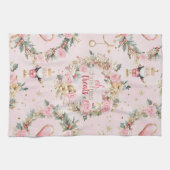 Holiday Pink Merry Nutcracker Beaux Custom Kraut Geschirrtuch (Horizontal)