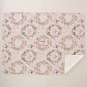 Holiday Pink Merry Nutcracker Beaux Custom Minky Sherpadecke (Vorderseite (Horizontal))