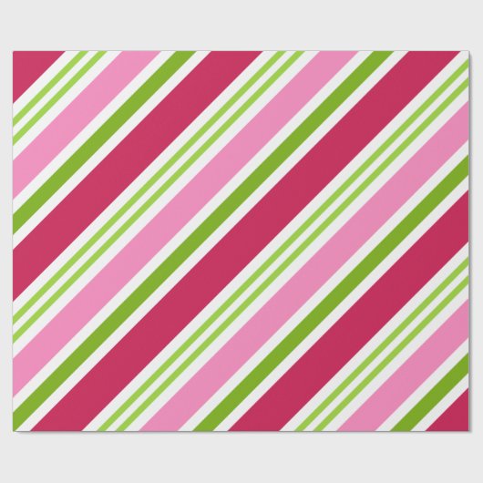 Holiday Pink Retro Candro Weihnachtswrapping Papie Geschenkpapier (Flach)