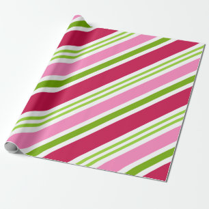 Holiday Pink Retro Candro Weihnachtswrapping Papie Geschenkpapier