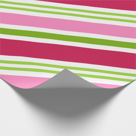 Holiday Pink Retro Candro Weihnachtswrapping Papie Geschenkpapier (Ecke)