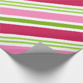 Holiday Pink Retro Candro Weihnachtswrapping Papie Geschenkpapier (Ecke)
