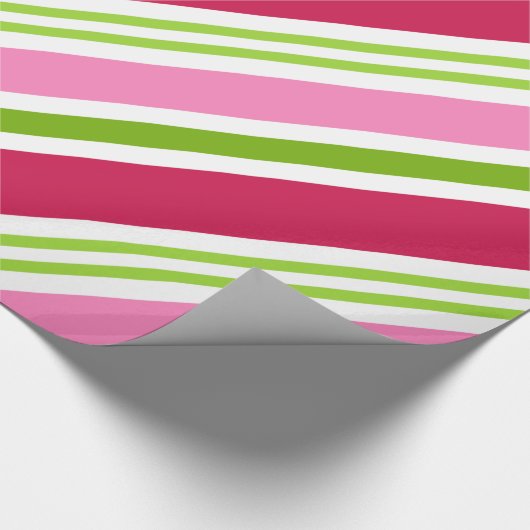 Holiday Pink Retro Candro Weihnachtswrapping Papie Geschenkpapier (Ecke)