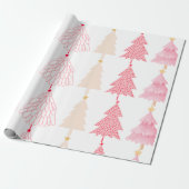 Holiday Pink Tree Geschenkpapier (Ungerollt)