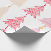 Holiday Pink Tree Geschenkpapier (Ecke)