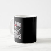 Holiday Pirate Yo Ho Ho Merry Christmas Santa Hat  Kaffeetasse (Vorderseite Links)