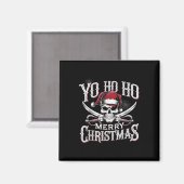 Holiday Pirate Yo Ho Ho Merry Christmas Santa Hat  Magnet (Vorderseite/Rückseite)