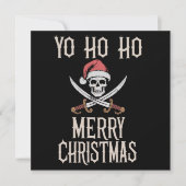 Holiday Pirate Yo Ho Ho Weihnachten Weihnachtsboot (Vorderseite)