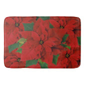 Holiday Poinsettia Blume Bath Mat Badematte (Vorderseite)