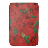 Holiday Poinsettia Blume Bath Mat Badematte (Vorderseite Vertikal)