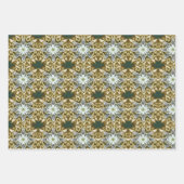 Holiday Poinsettia Fraktal Pattern Geschenkpapier Set (Vorderseite 2)