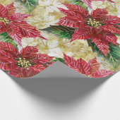 Holiday Poinsettia Geschenkpapier (Ecke)