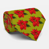 Holiday Poinsettia Krawatte (Gerollt)
