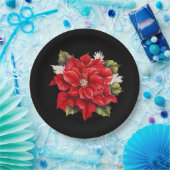 Holiday Poinsettia Pappteller (Party)