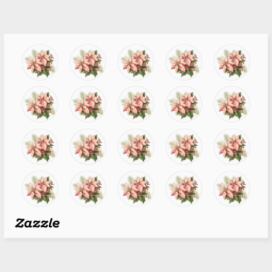 Holiday Poinsettia Stickers (Blatt)