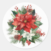 Holiday Poinsettia Stickers (Vorderseite)