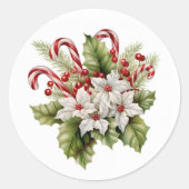 Holiday Poinsettia Stickers (Vorderseite)