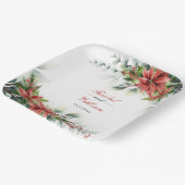 Holiday Poinsettia Wedding Paper Tellers Pappteller (Gewinkelt)