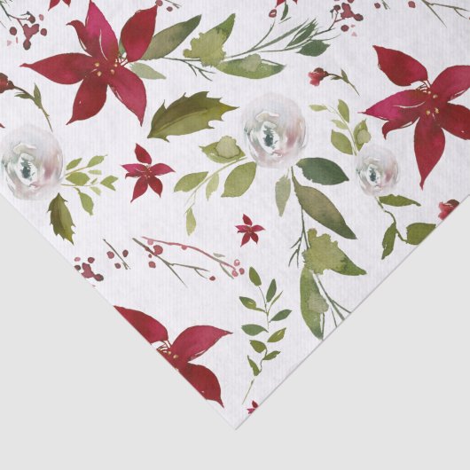 Holiday Poinsettia Winter Seidenpapier (Ausschnitt)