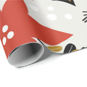 Holiday Poinsettias Wrapping Paper Geschenkpapier (Rolleneckpunkt)