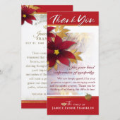 Holiday Pointsettia Beileid Danke Karte (Vorne/Hinten)