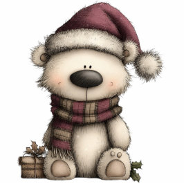  Holiday Polar Bear Cheer Freistehende Fotoskulptur