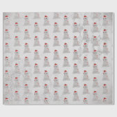 Holiday Polar Bear On Silver Geschenkpapier (Flach)