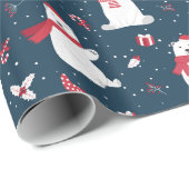 Holiday Polar Bears Geschenkpapier (Rolleneckpunkt)