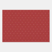Holiday polka dot und karierte Muster rot grün Geschenkpapier Set (Vorderseite 3)