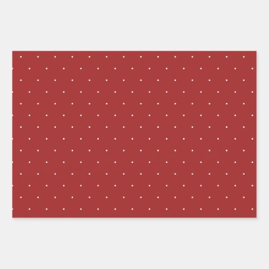 Holiday polka dot und karierte Muster rot grün Geschenkpapier Set (Vorderseite 3)