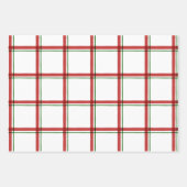 Holiday polka dot und karierte Muster rot grün Geschenkpapier Set (Vorderseite 2)