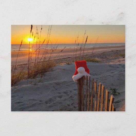 Holiday post card of beach szene Amelia Island Postkarte (Vorderseite)