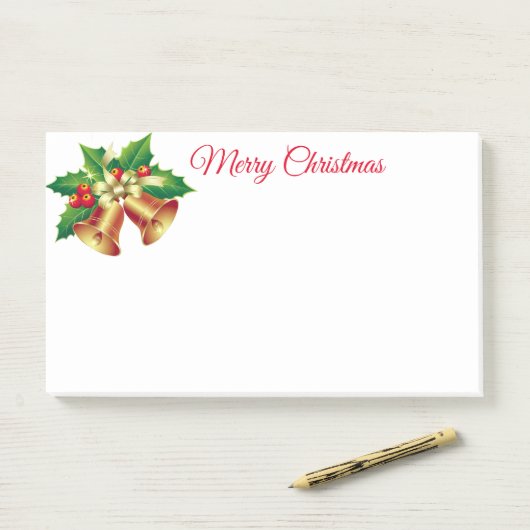Holiday Post-it-Notes-Holly Bells Post-it Klebezettel (Auf Schreibtisch)
