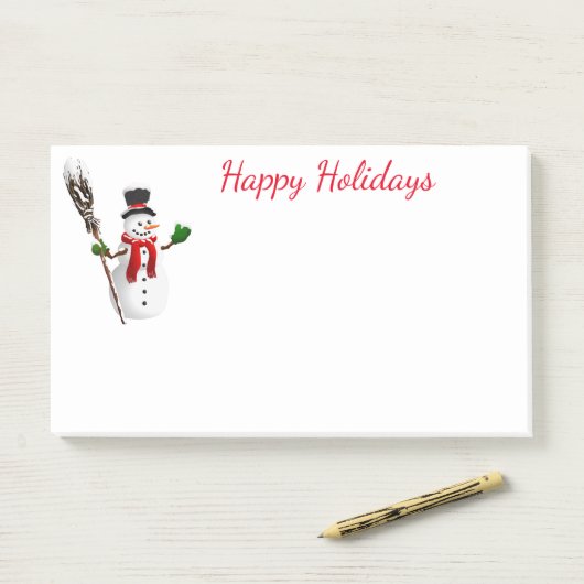 Holiday Post-it-Notes-Snowman Post-it Klebezettel (Auf Schreibtisch)