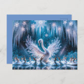 Holiday Postcard Swan Dance Feiertagspostkarte (Vorne/Hinten)