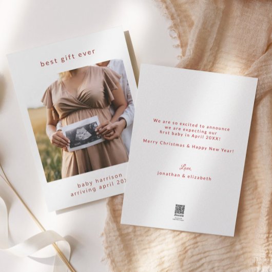 Holiday Pregnancy Ankündigung Bestes Geschenkgutsc