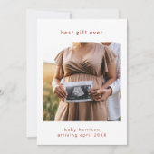 Holiday Pregnancy Ankündigung Bestes Geschenkgutsc (Vorderseite)