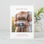 Holiday Pregnancy Ankündigung Bestes Geschenkgutsc (Stehend Vorderseite)