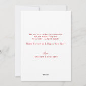 Holiday Pregnancy Ankündigung Bestes Geschenkgutsc (Rückseite)