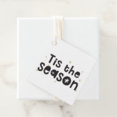 HOLIDAY PRESENT zitieren ist die Saison schwarzes  Geschenkanhänger (Beispiel)