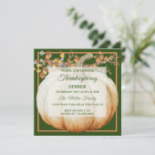 Holiday Pumpkin Erntedank Dinner Einladung (Stehend Vorderseite)