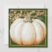 Holiday Pumpkin Erntedank Dinner Einladung (Rückseite)