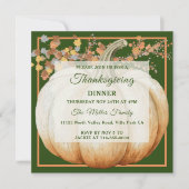 Holiday Pumpkin Erntedank Dinner Einladung (Vorderseite)