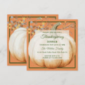 Holiday Pumpkin Erntedank Dinner Einladung (Vorne/Hinten)